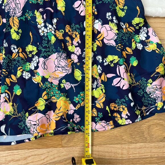 TANYA TAYLOR Audrey Mini A-Line Floral Ruffle Puff Sleeve Dress Multicolor 12 - Picture 6 of 8